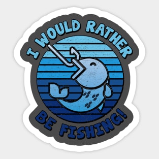 I would rather be Fishing! Sticker